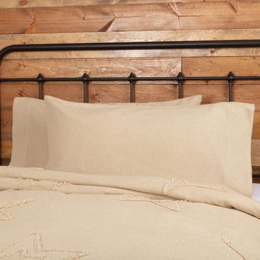 Burlap Vintage King Pillow Case Set of 2 21x40 VHC Brands - The Fox Decor